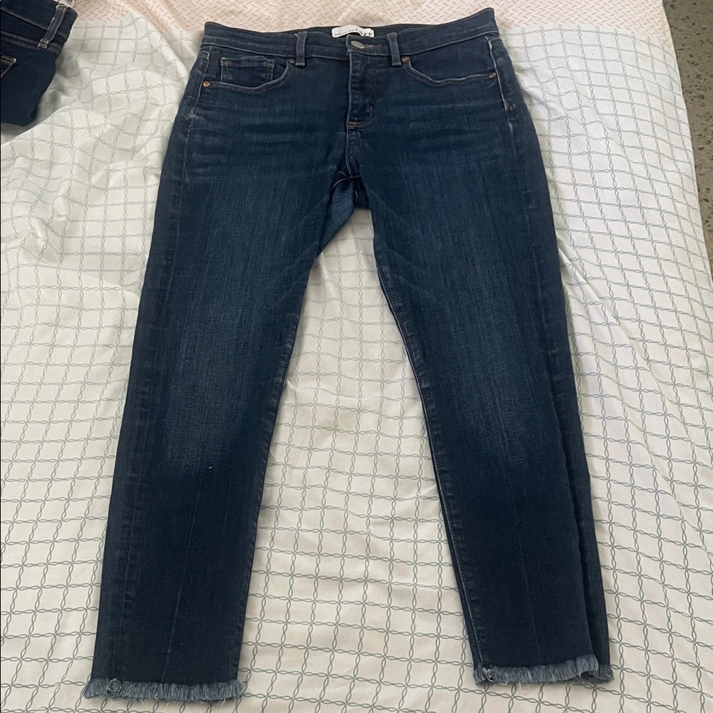 LOFT Women Dark Wash Ankle Jeans ( 6 )